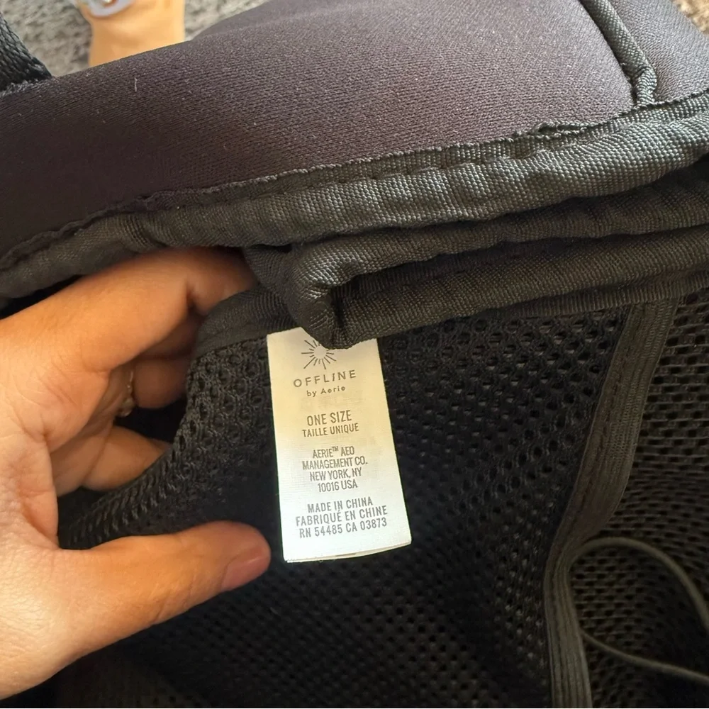 OFFLINE By Aerie Black Neoprene Tote Bag Gym Carry-On Workout Travel